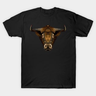 Oxen Polygon Cattle Bulls Geometric Gift T-Shirt